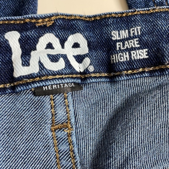 Lee Slim Fit Flare High Rise Medium-Dark Wash Jeans- 14 Long - Picture 6 of 11